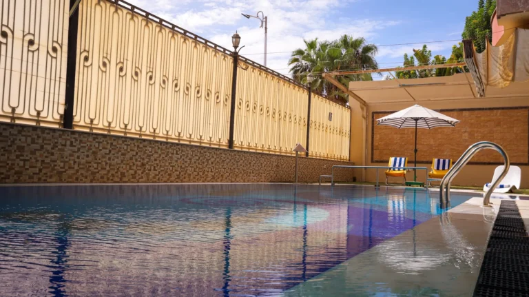 Swimming pool at The Villa 604 hotel, New Cairo